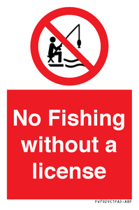 No Fishing without a license